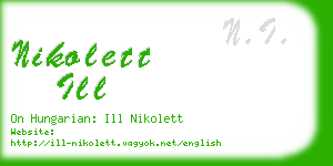 nikolett ill business card